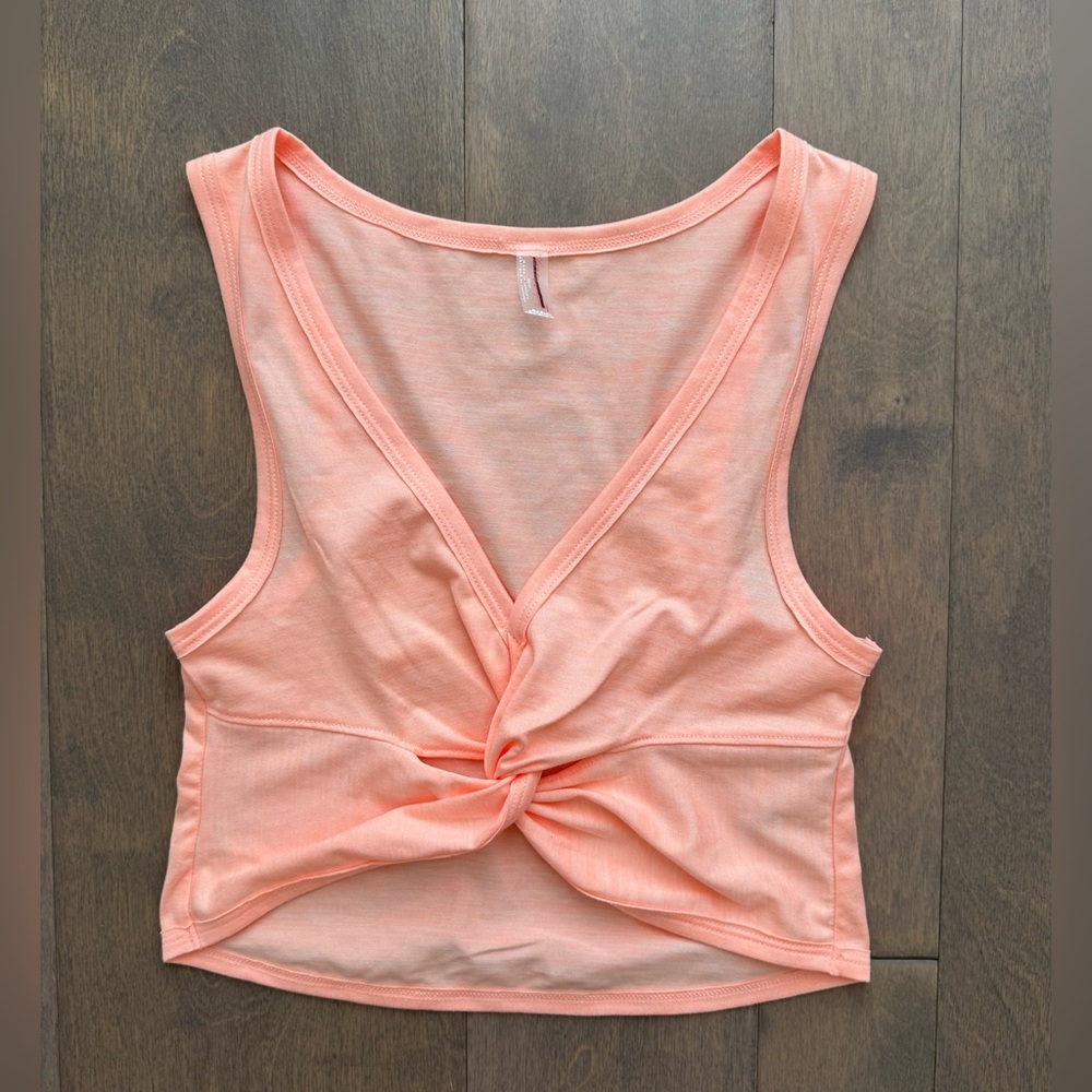 NWOT Free People Movement New Moon Tank Top-Coral